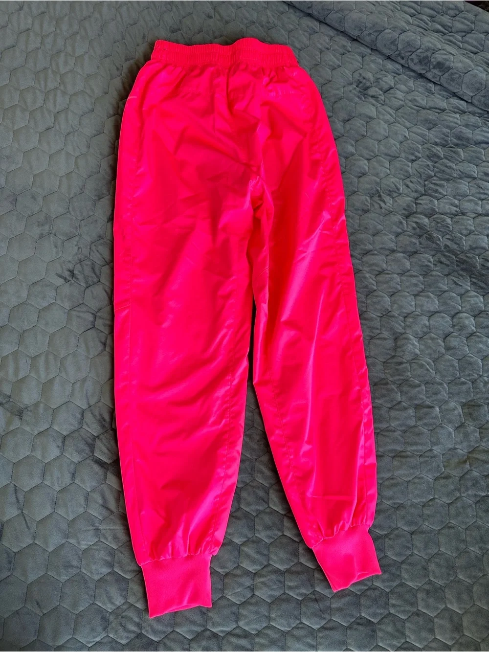 Nike Hyper Hot Pink Women's Track Joggers zipper detail size Small blocked logo